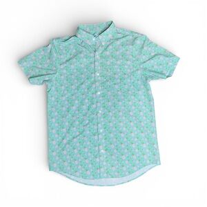 Bermies Men's Pink Pineapple Casual Button Down Shirt - M